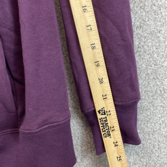 The North Face hoodie sweatshirt M purple logo spell out gorpcore hiking outdoor - Picture 6 of 11